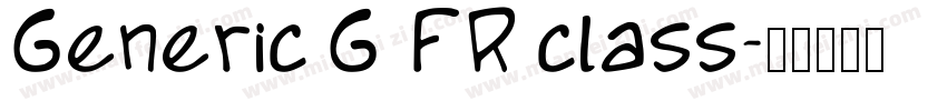 Generic G20 FR class字体转换